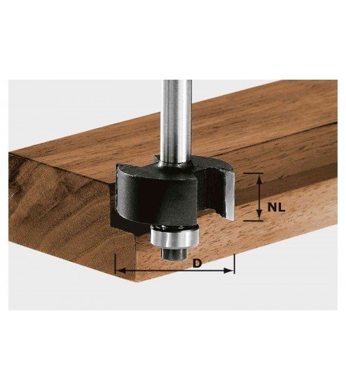 Festool gropju frēze HW, kāts 8 mm HW S8 D31,7/NL 12,7