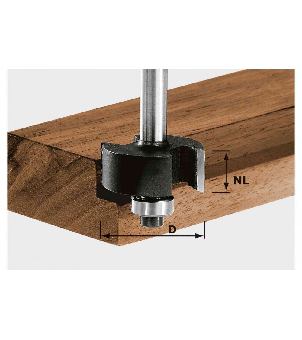 Festool gropju frēze HW, kāts 8 mm HW S8 D31,7/NL 12,7