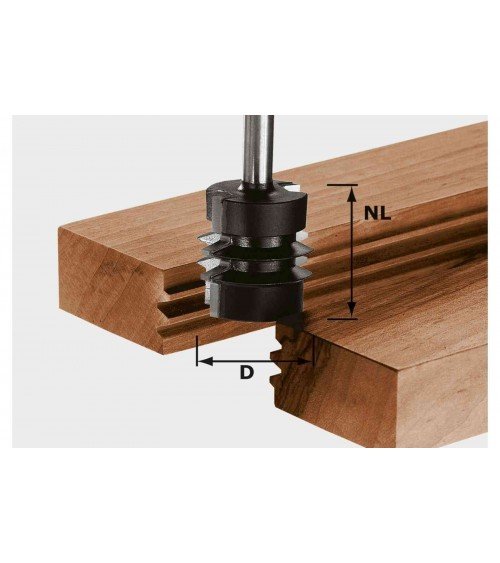 Festool savienojumu un kanāliņu frēze HW, kāts 8 mm HW S8 D34/NL32