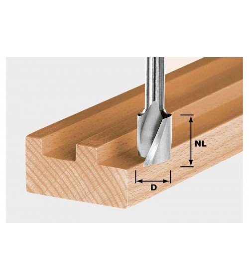 Festool spirālveida frēze gropēm HS, kāts 8 mm HS Spi S8 D16/20
