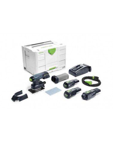 Festool akumulatora plakņu slīpmašīna RUTSCHER RTSC 400 Li 3,1 I-Set