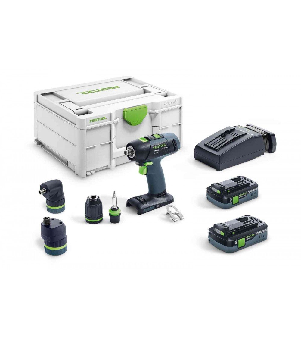 Аккумуляторная дрель-шуруповёрт T 18+3 HPC 4,0 I-Set FESTOOL