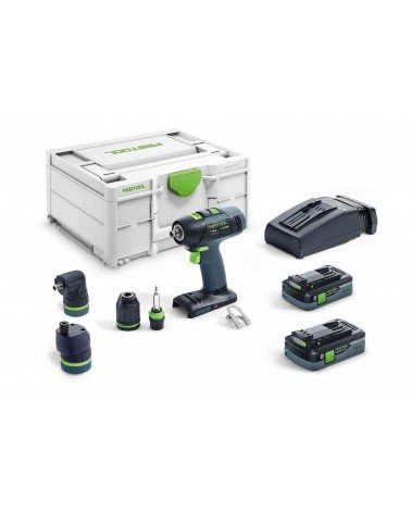 Аккумуляторная дрель-шуруповёрт T 18+3 HPC 4,0 I-Set FESTOOL