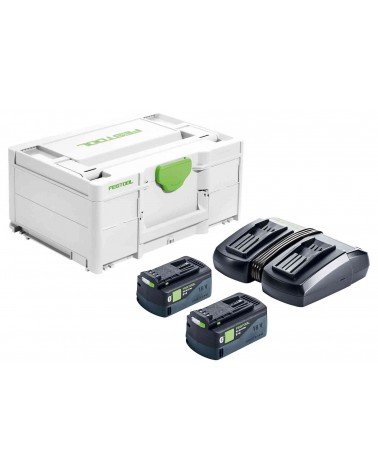 Akumuliatorių ir įkroviklio rinkinys SYS 18V 2x5,2/TCL 6 DUO Festool