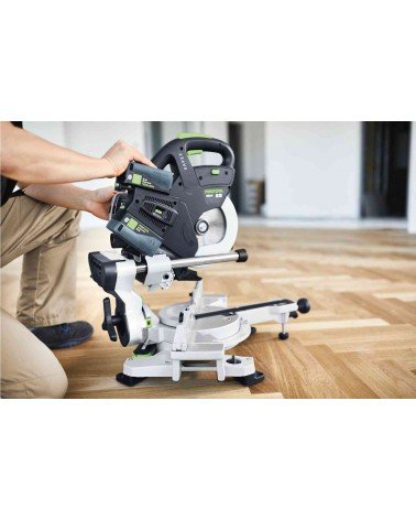 Akumuliatorinis traukiamas skersinio pjovimo pjūklas KAPEX KSC 60 EB 5,2 I-Plus Festool