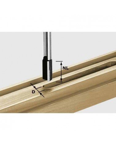 FESTOOL ФРЕЗА ПАЗОВАЯ HW С ХВОСТОВИКОМ 12 ММ HW S12 D12/40