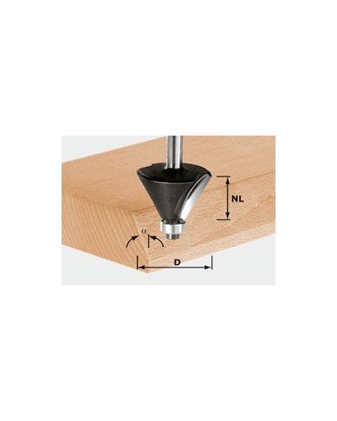 FESTOOL Freza kantams HW , kotelis 8 mm HW S8 D36/45°